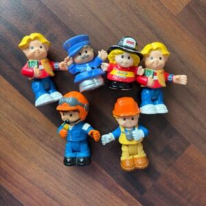Fisher Price Little People Careers Lot Police Firefighter Pilot Teacher